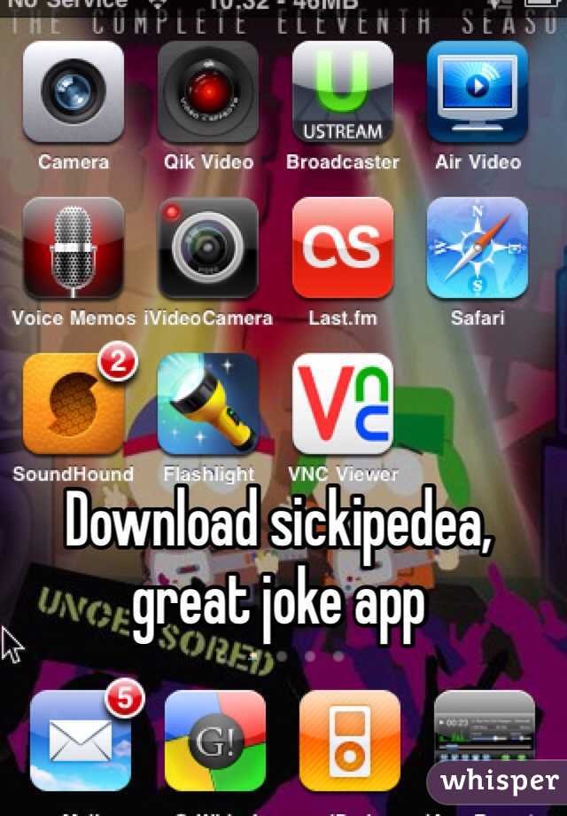 Download sickipedea, great joke app 