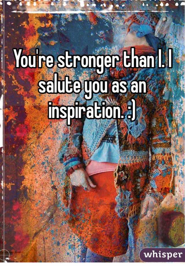 You're stronger than I. I salute you as an inspiration. :)