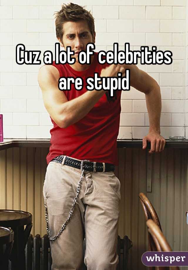 Cuz a lot of celebrities are stupid