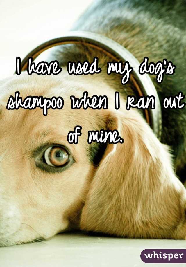 I have used my dog's shampoo when I ran out of mine. 
