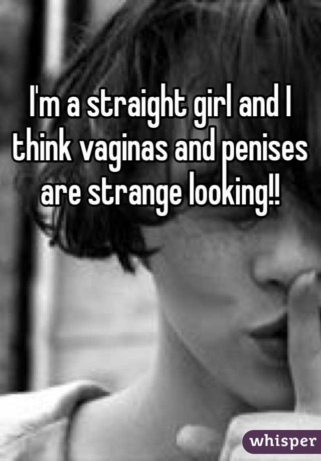 I'm a straight girl and I think vaginas and penises are strange looking!!