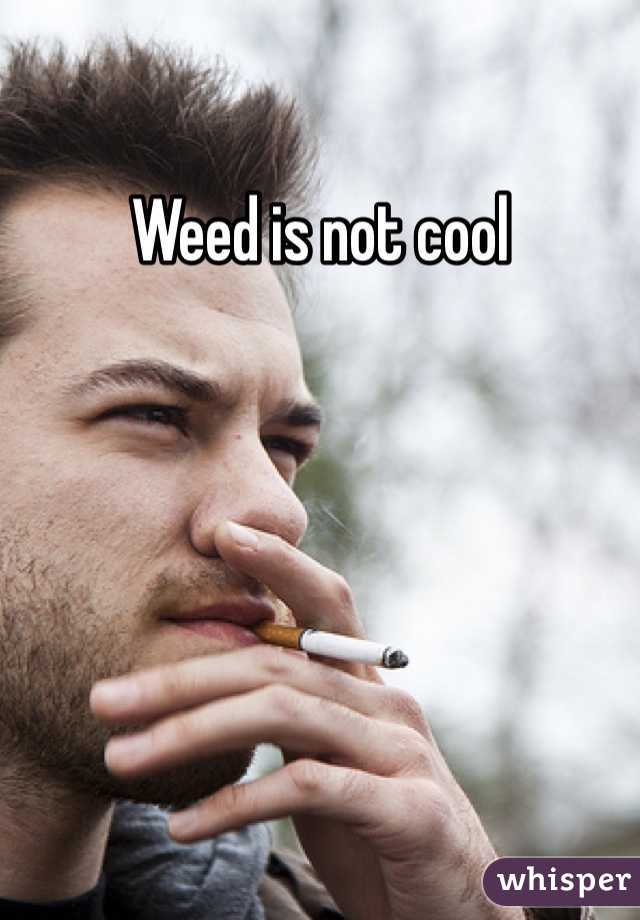 Weed is not cool