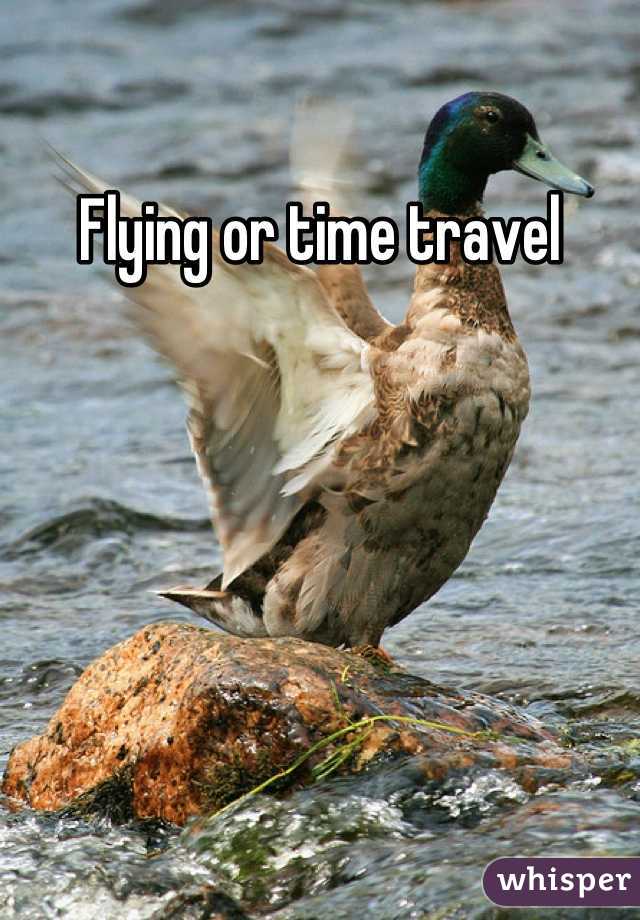 Flying or time travel