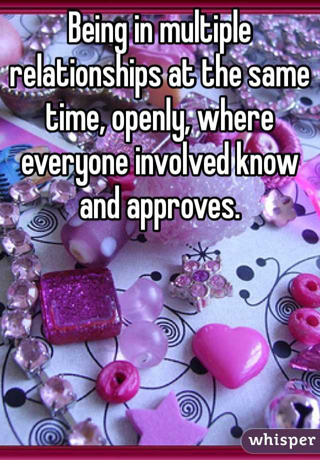 Being in multiple relationships at the same time, openly, where everyone involved know and approves.