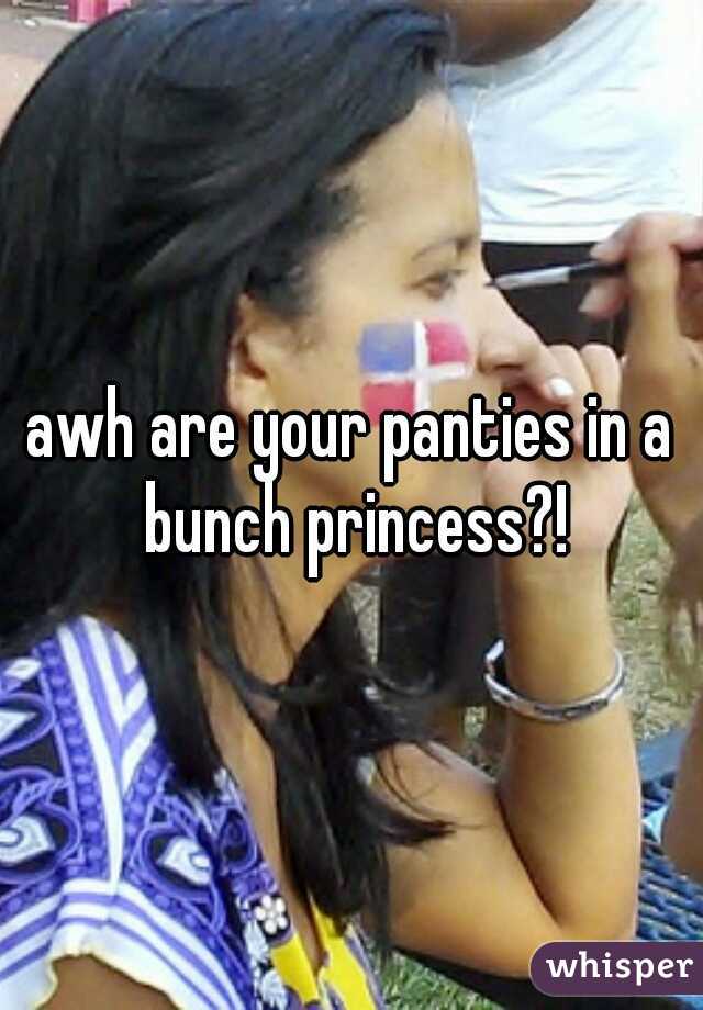 awh are your panties in a bunch princess?!
