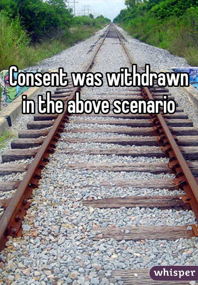 Consent was withdrawn in the above scenario 