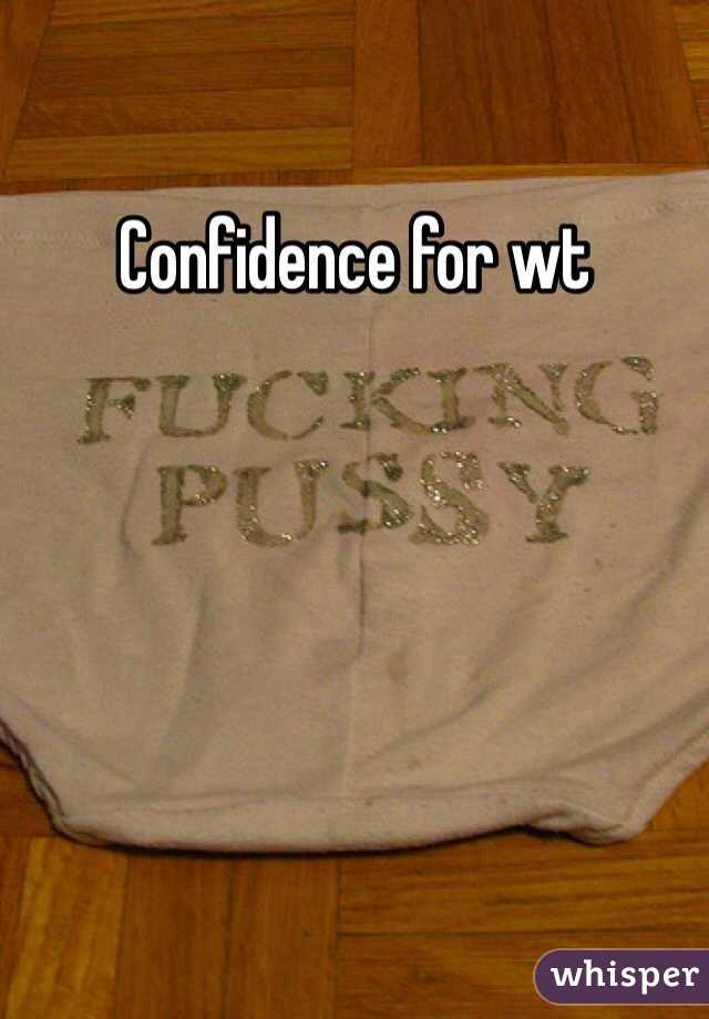Confidence for wt