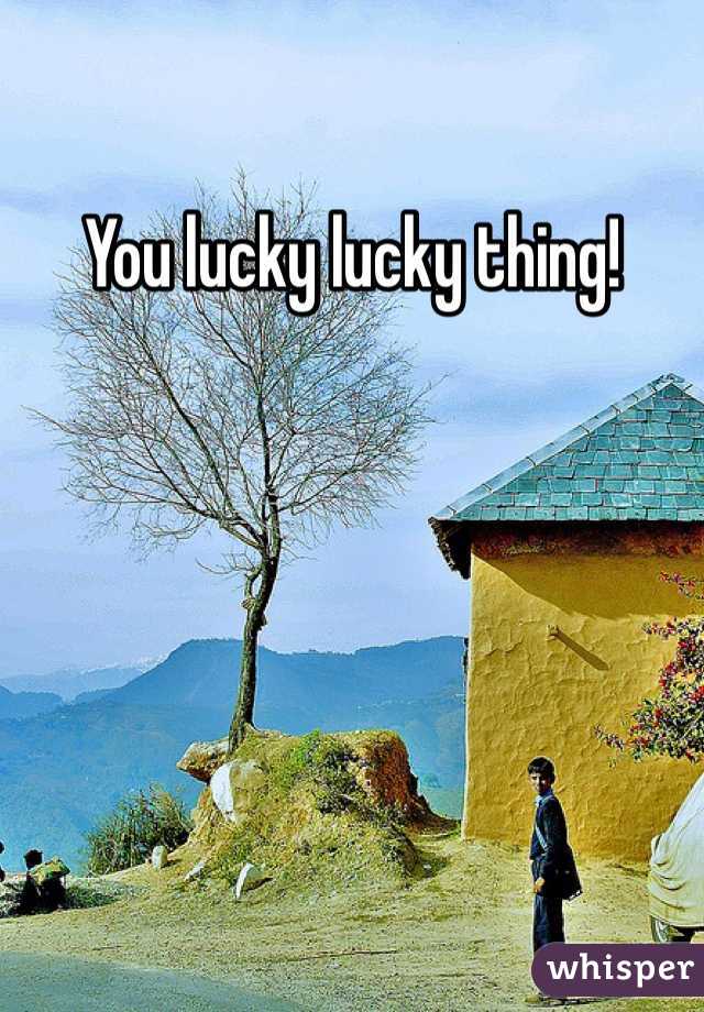 You lucky lucky thing!