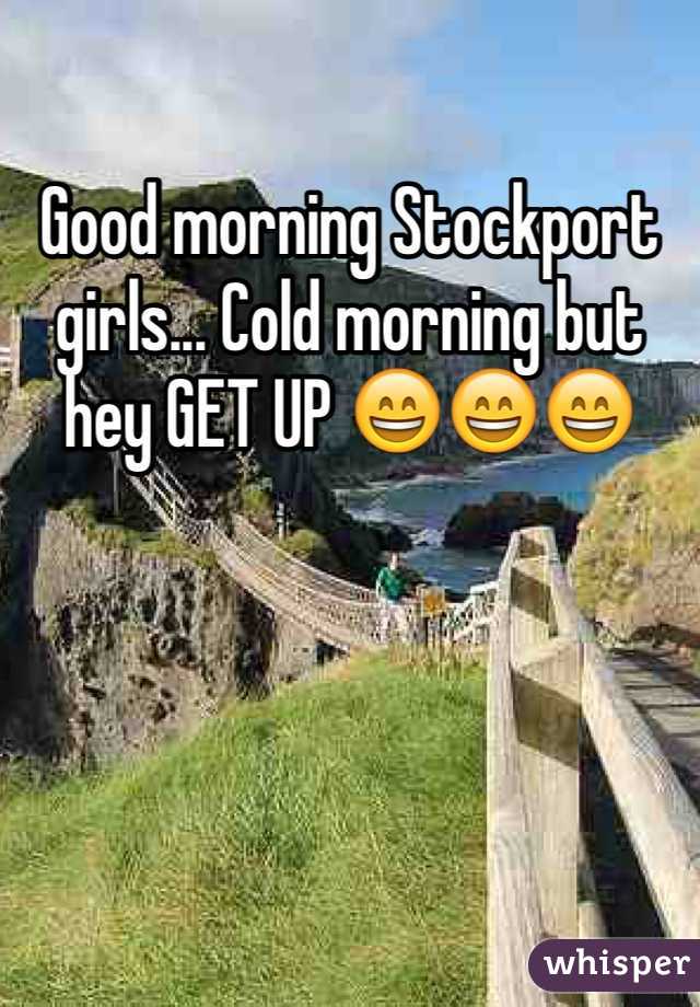 Good morning Stockport girls... Cold morning but hey GET UP 😄😄😄