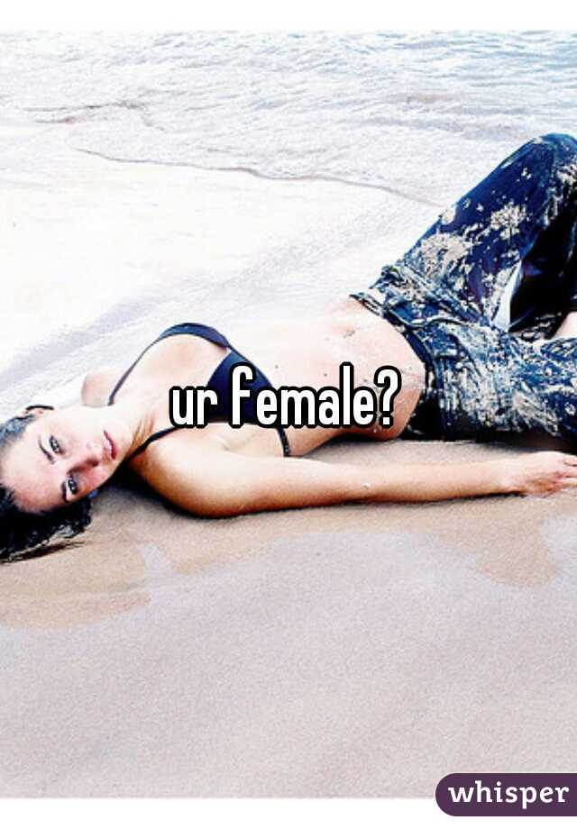 ur female?