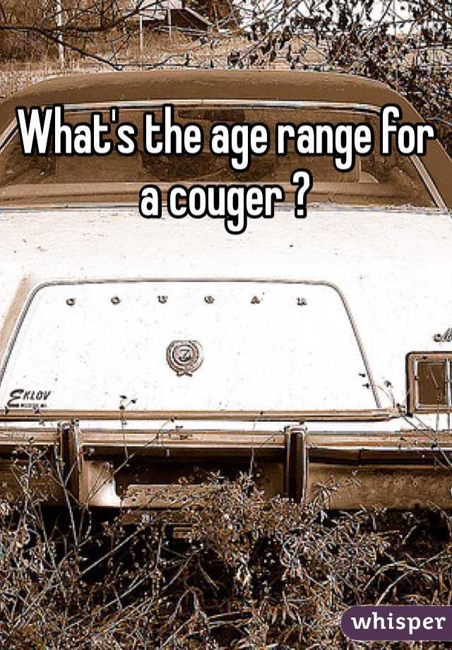 What's the age range for a couger ?