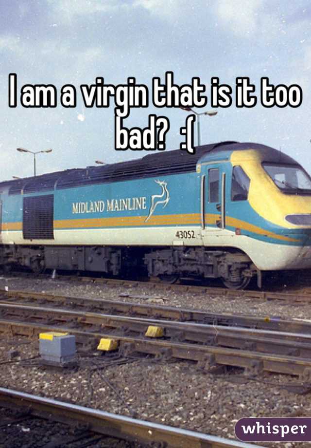 I am a virgin that is it too bad?  :( 
