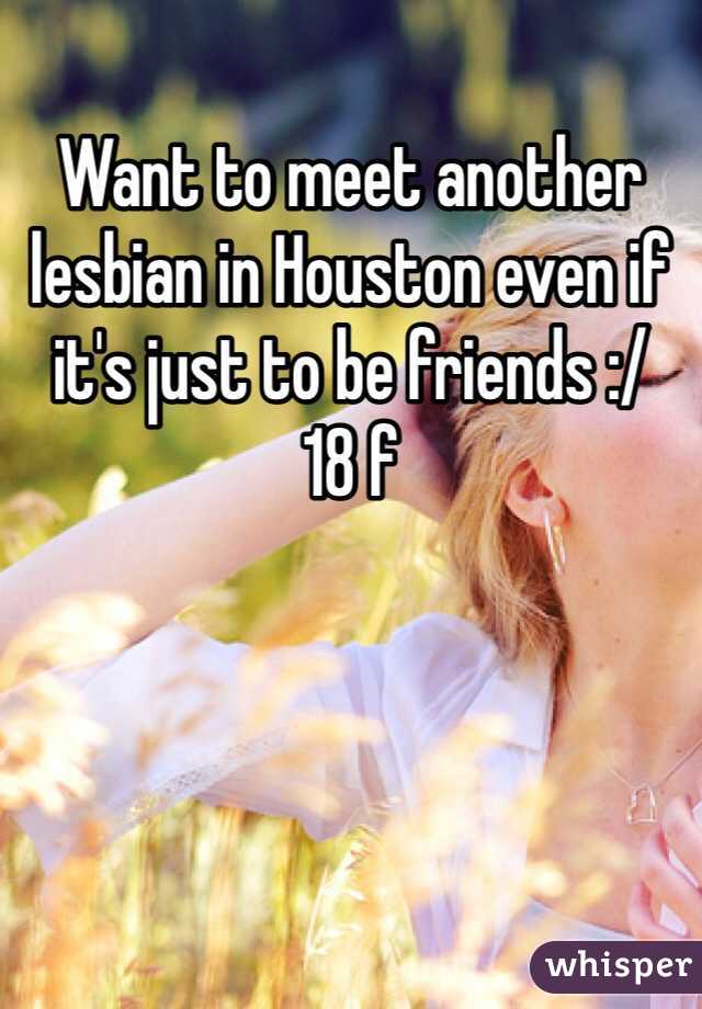 Want to meet another lesbian in Houston even if it's just to be friends :/ 
18 f 