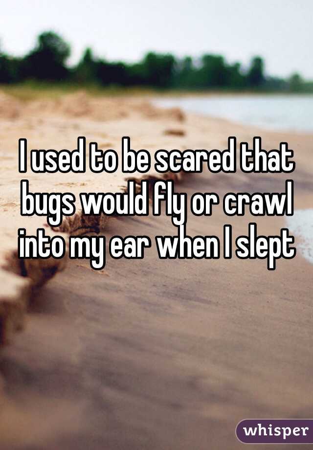 I used to be scared that bugs would fly or crawl into my ear when I slept