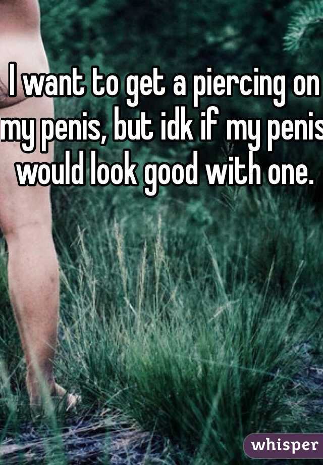 I want to get a piercing on my penis, but idk if my penis would look good with one.