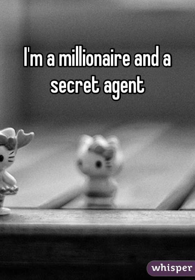 I'm a millionaire and a secret agent