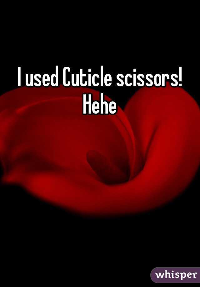 I used Cuticle scissors! Hehe