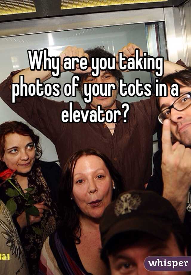 Why are you taking photos of your tots in a elevator?