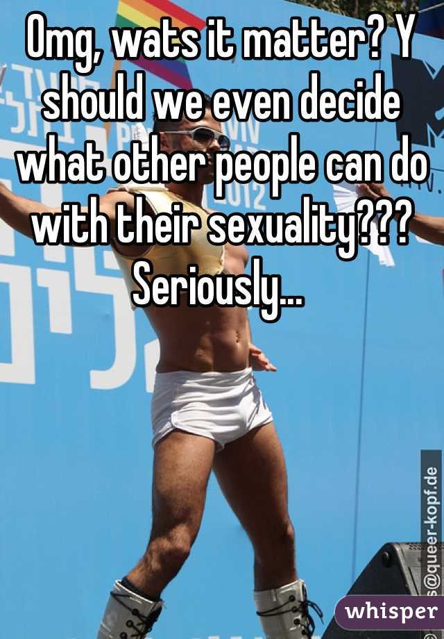 Omg, wats it matter? Y should we even decide what other people can do with their sexuality??? Seriously... 
