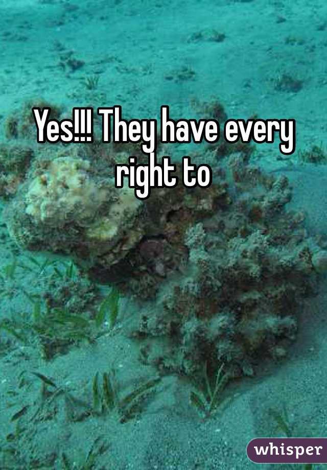 Yes!!! They have every right to 