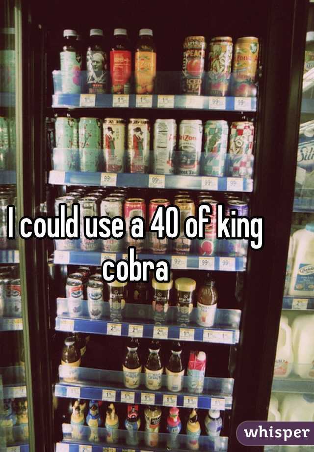 I could use a 40 of king cobra