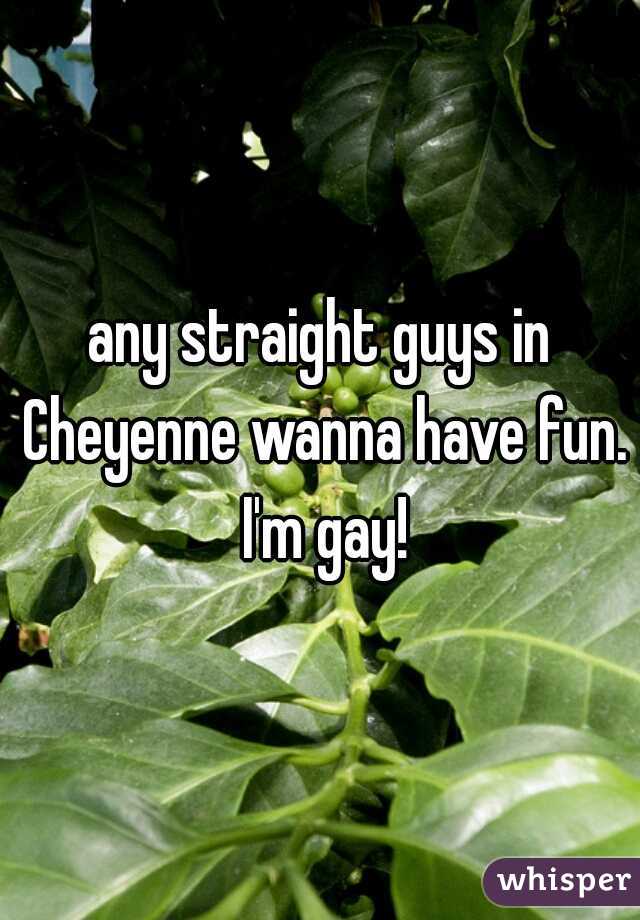 any straight guys in Cheyenne wanna have fun. I'm gay!