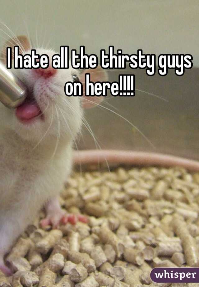 I hate all the thirsty guys on here!!!!