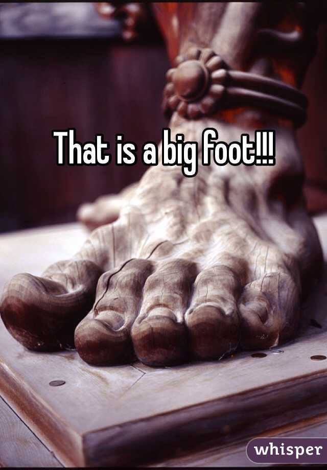 That is a big foot!!!