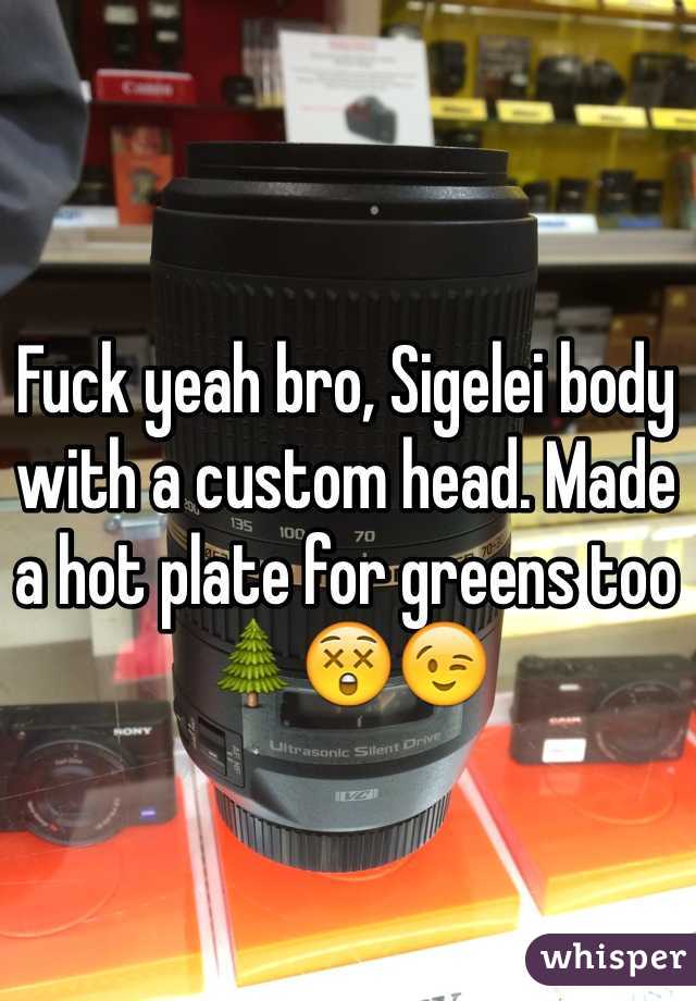 Fuck yeah bro, Sigelei body with a custom head. Made a hot plate for greens too 🌲😲😉