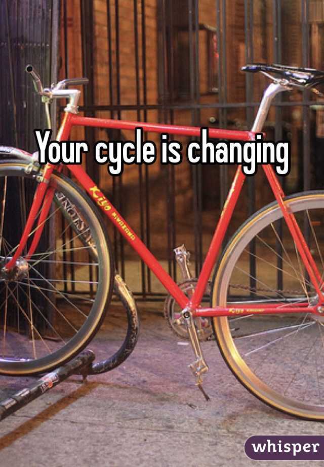Your cycle is changing 