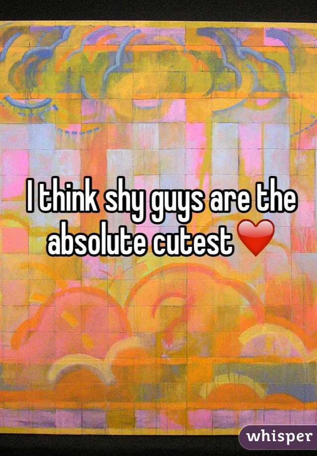 I think shy guys are the absolute cutest❤️
