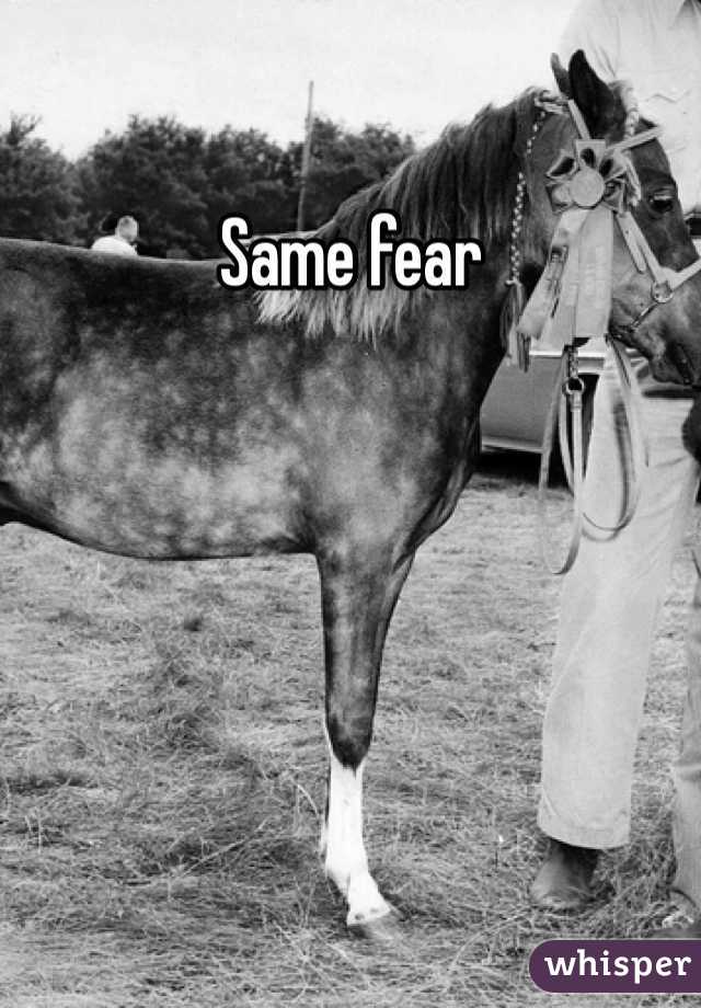 Same fear