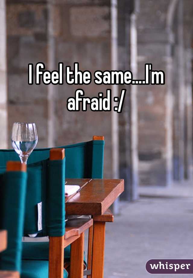 I feel the same....I'm afraid :/ 