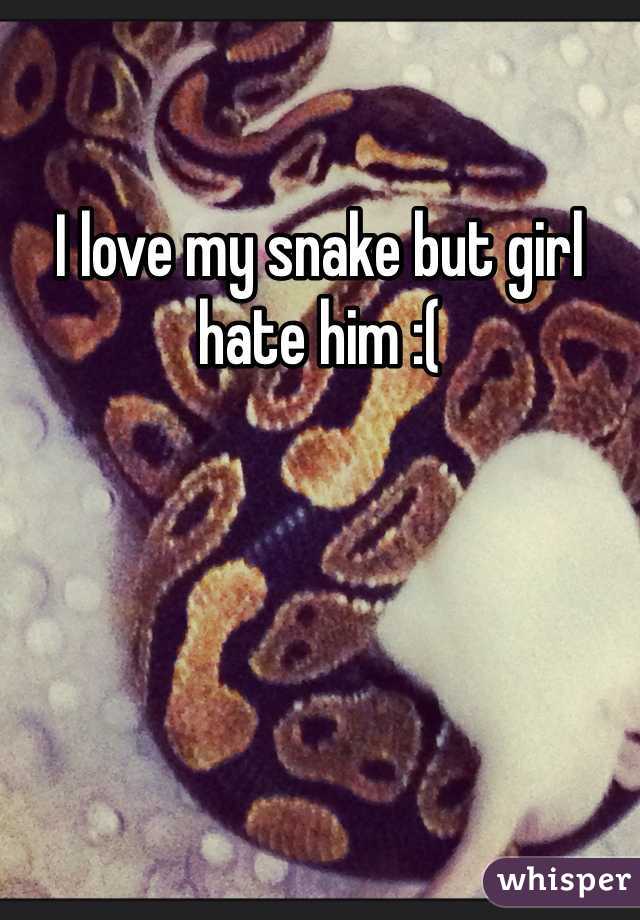 I love my snake but girl hate him :(
