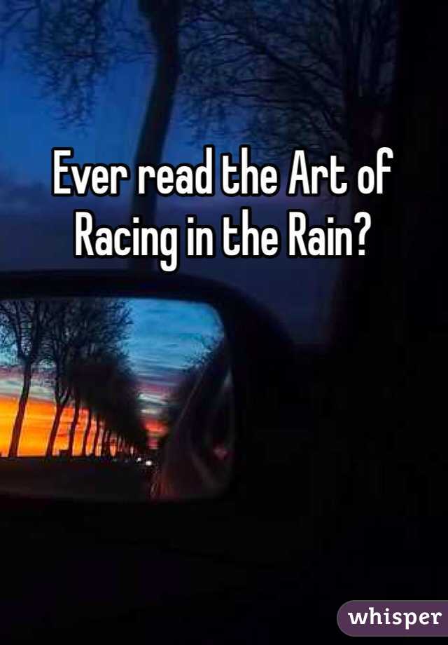 Ever read the Art of Racing in the Rain?