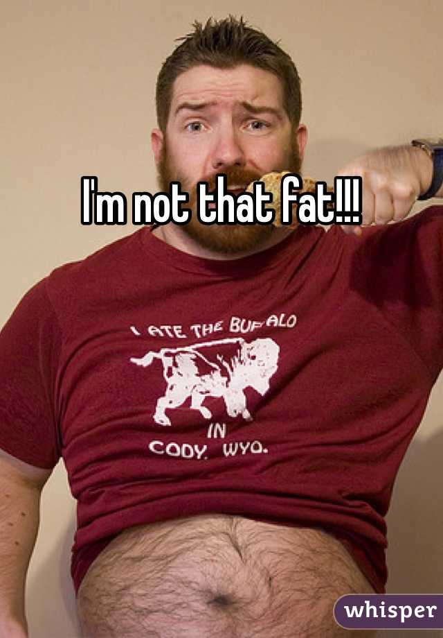 I'm not that fat!!!