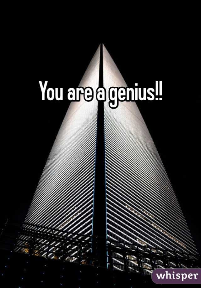 You are a genius!!