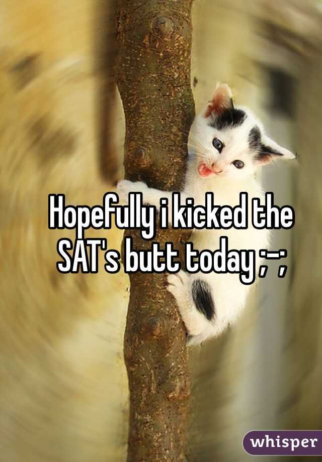 Hopefully i kicked the SAT's butt today ;-;