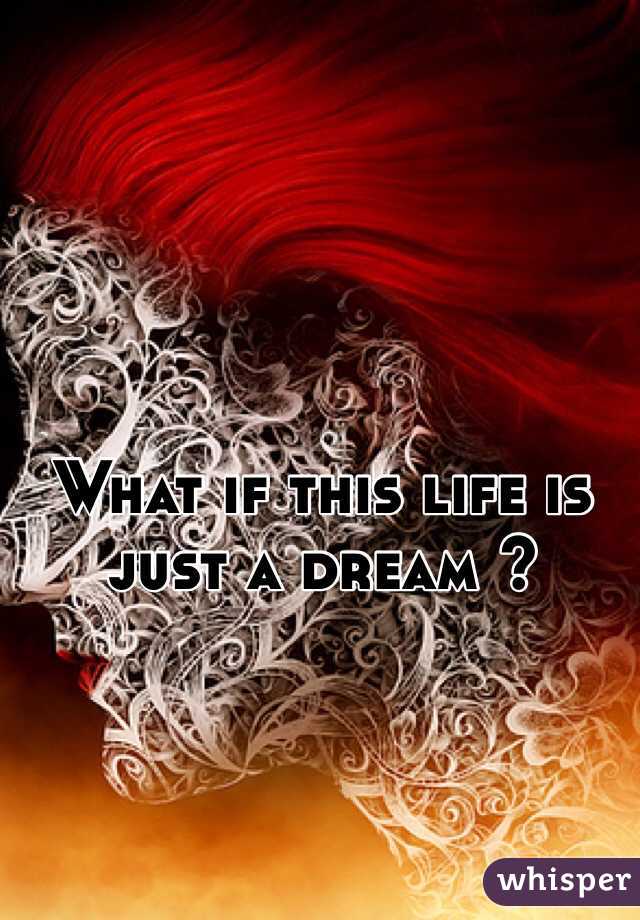 What if this life is just a dream ?

