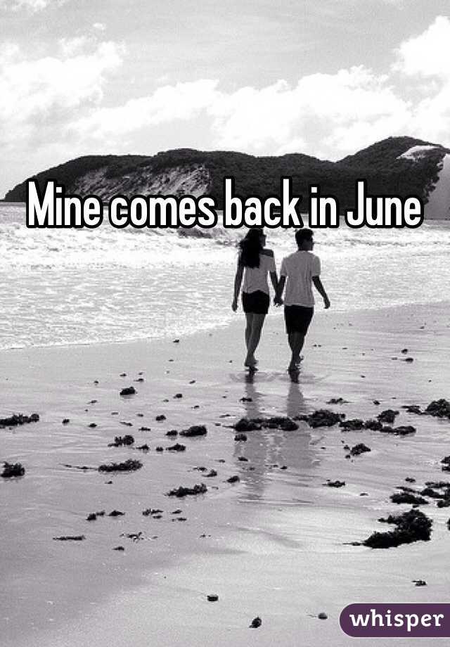 Mine comes back in June 