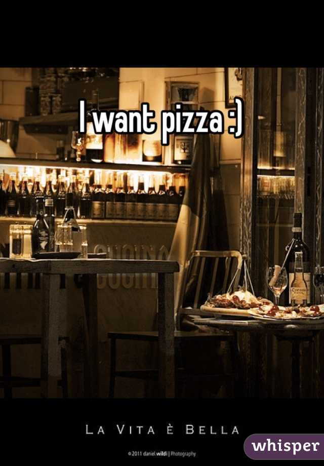 I want pizza :) 