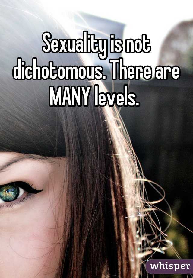 Sexuality is not dichotomous. There are MANY levels. 