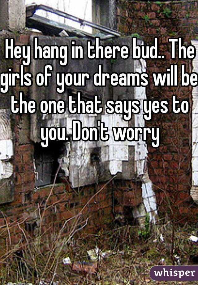 Hey hang in there bud.. The girls of your dreams will be the one that says yes to you. Don't worry 