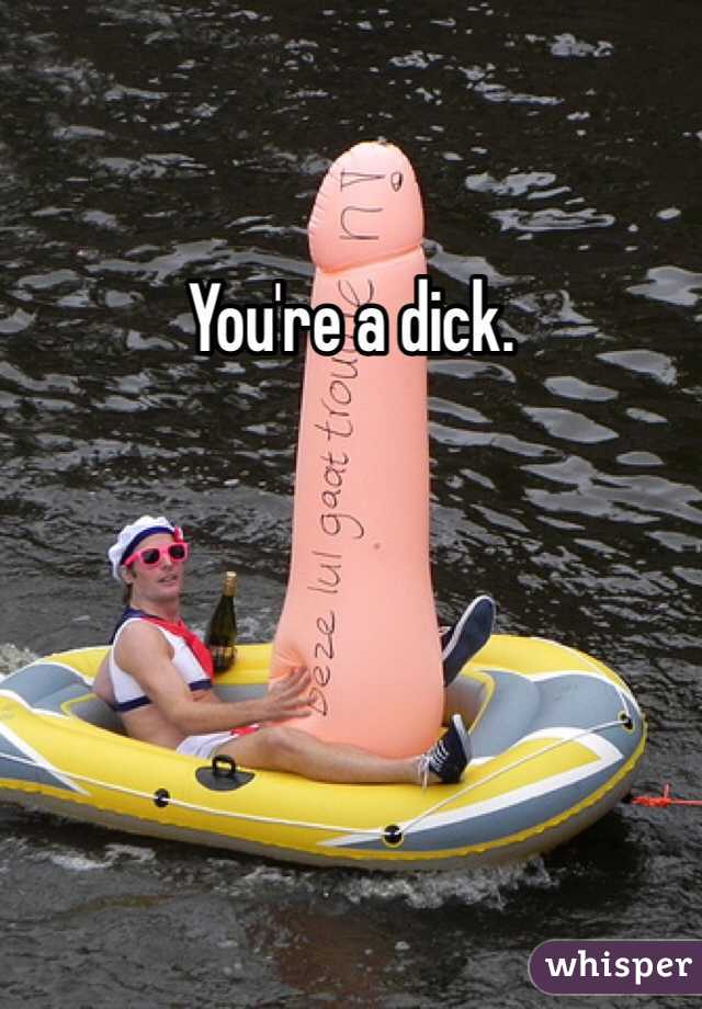 You're a dick.