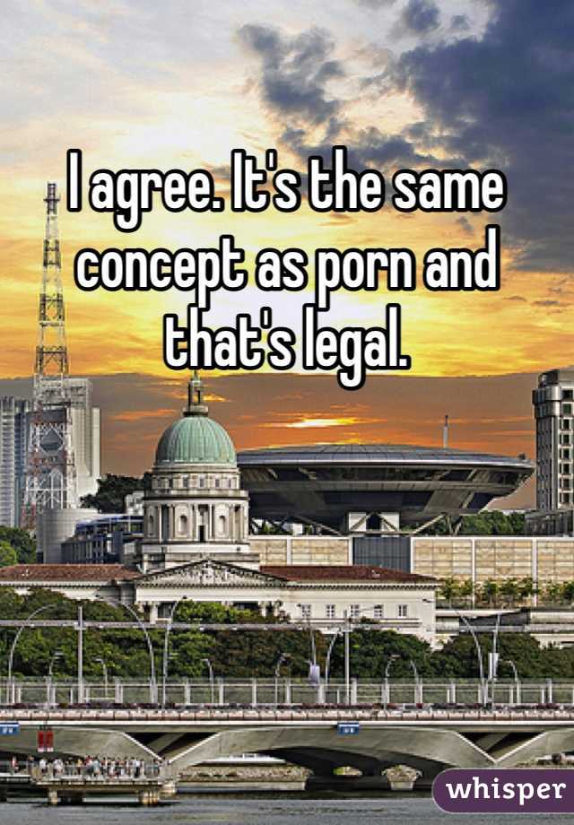 I agree. It's the same concept as porn and that's legal. 