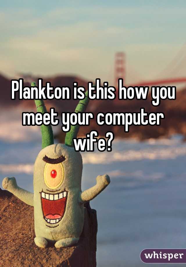 Plankton is this how you meet your computer wife?