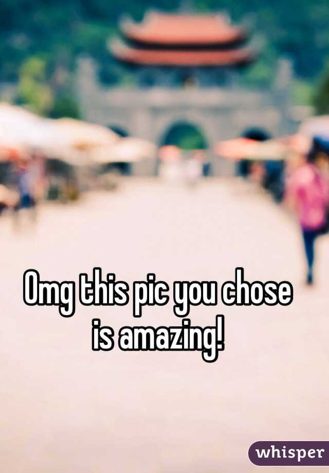 Omg this pic you chose 
is amazing!