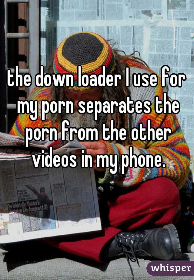 the down loader I use for my porn separates the porn from the other videos in my phone. awesome find! 😂