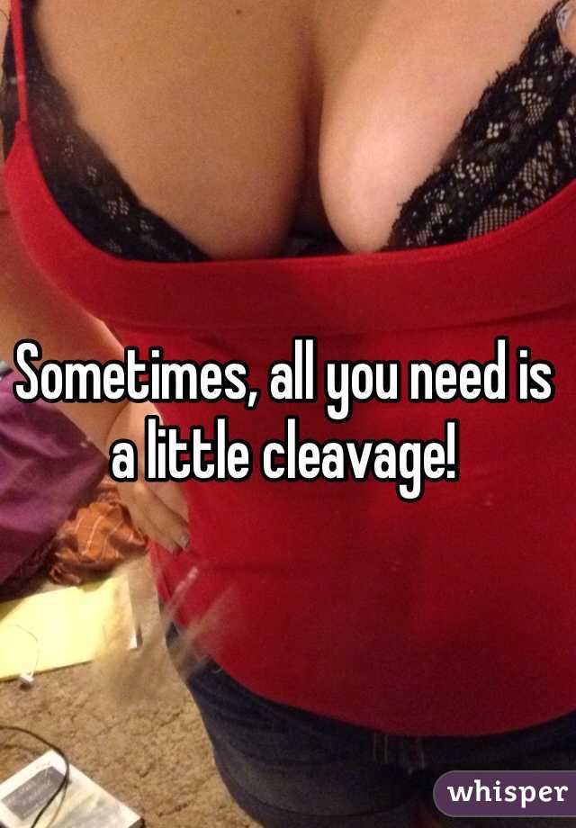Sometimes, all you need is a little cleavage!