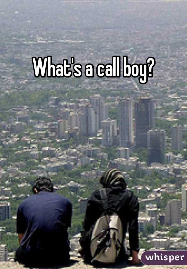What's a call boy?